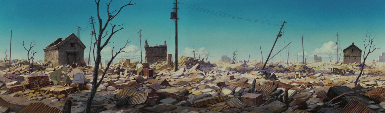 anime-backgrounds:  Grave of the Fireflies. Written and directed by Isao Takahata