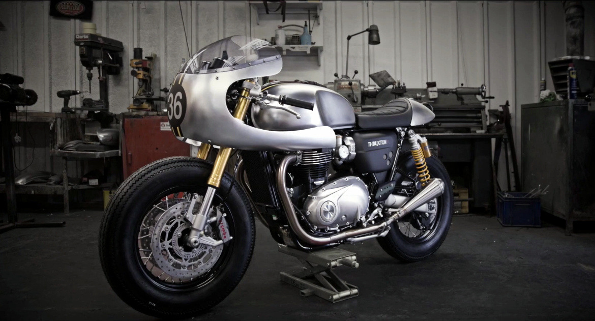 caferacerpasion:  Triumph Thruxton R Cafe Racer by Down &amp; Out Cafe Racers