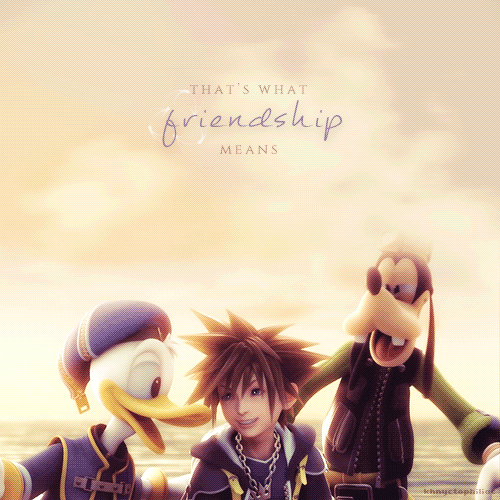 kingdomheartsnyctophiliac:But I’m not gonna betray Sora, either, ‘cause he’s become one of my best b