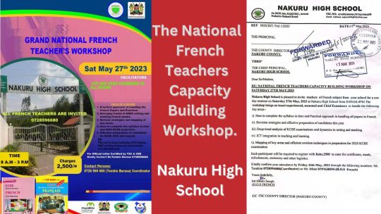 National French Teachers Capacity Building Workshop - Nakuru High School