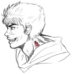 Gut&rsquo;s doodle before bed, Gut&rsquo;s is my hero. Berserk represent yo. 