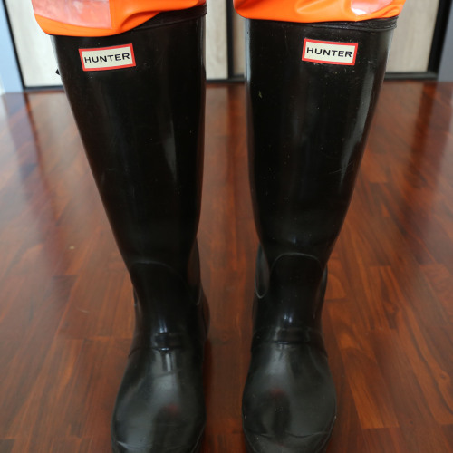 Regular wellington boots, nothing special to see. Except that these boots not only have become very 