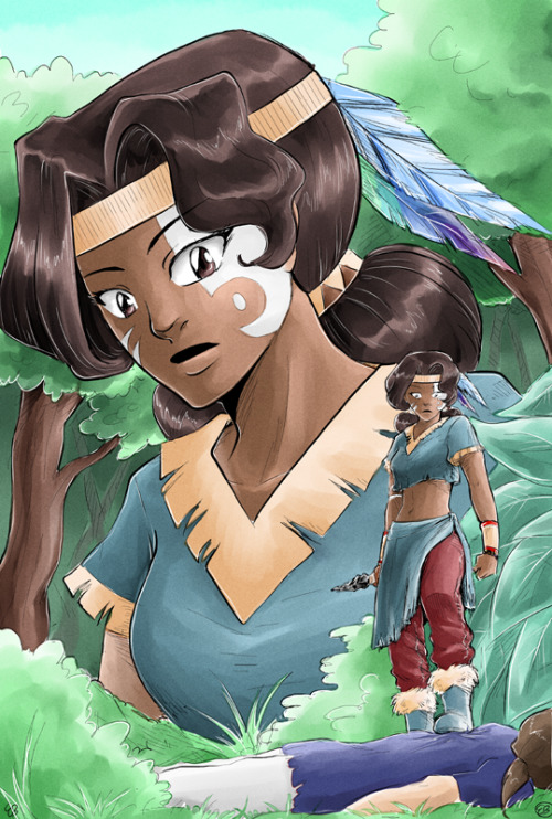 Peter Pan - 164 Colored by *TriaElf9Colored version of Tiger Lily’s intro page, yet another re