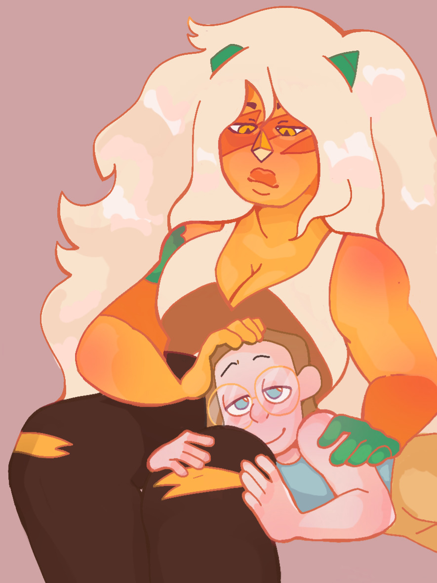 silver rests on jasper's lap