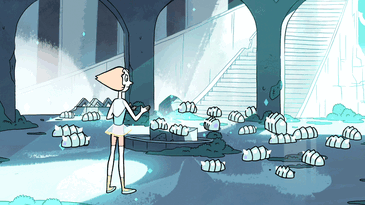 Gif version of this old screencap post about Pearl’s tendency to use visual aids when explaining something. Most often with her ability to produce projections from her gem.Part of a series on Pearl’s expressiveness, see additional segments