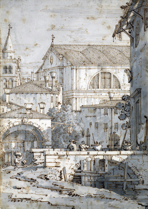 Canaletto - Architectural Capriccio (c. 1700).