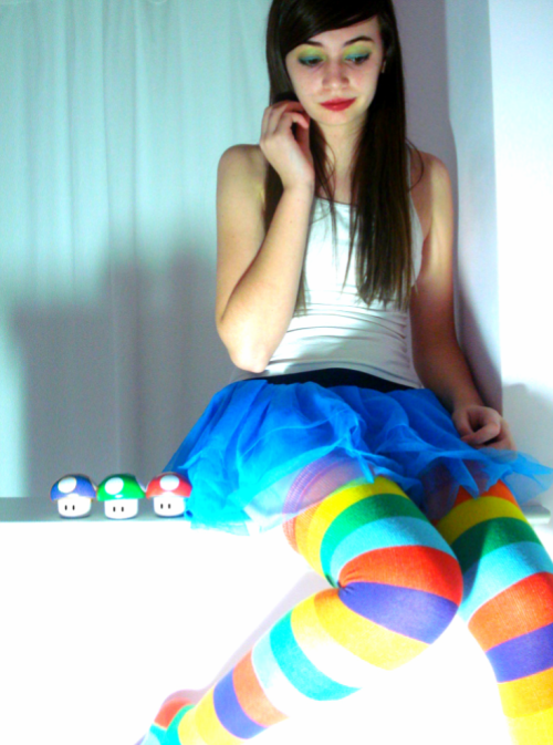 Porn Pics Rainbow Socks and Mario by ~Spoonular