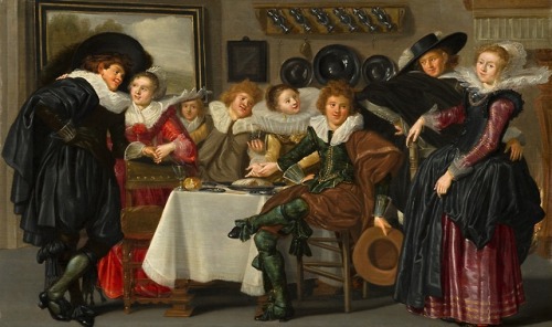 history-of-fashion:1633 Dirck Hals - Merry Company(Mauritshuis)