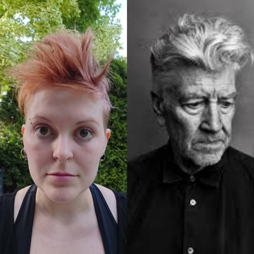 Who wears it better? #davidlynch #selfie #hair #crazyhair #messyhair #whowearsitbetter (at Kamloops,