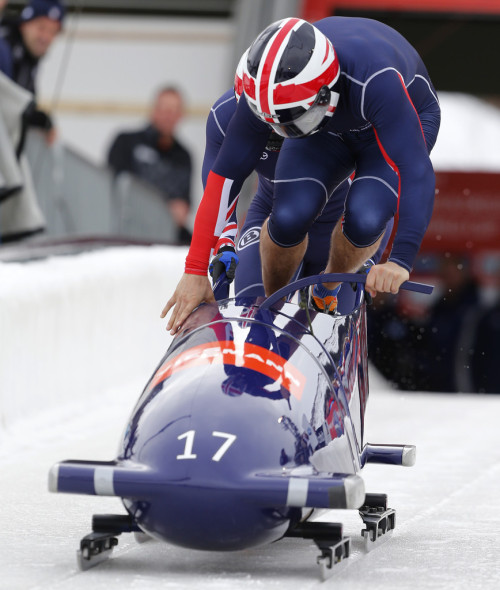 giantsorcowboys:  Sliding To Sochi! John Jackson, The Pilot For Team GB1, Is Ready, Set, And About To Slide To Sochi! Hot Damn, Baby!    