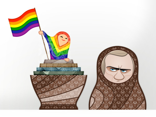 PUTIN, GET OUT!!!Standing up for equal rights makes life a lot more colorful!