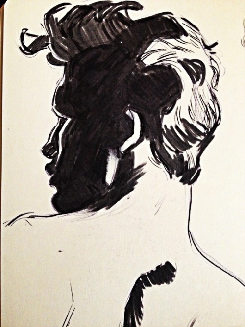 jasonshorrillustration:  Things I never showed you. Old sketches…. A profile.