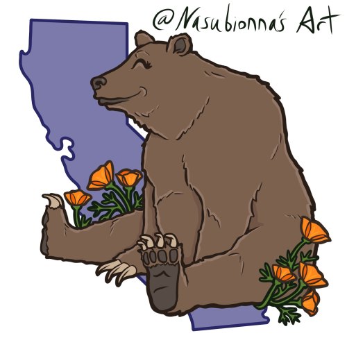 Back from the dead with yet another multi-drawing series! Official state animals and flowers! Roughl