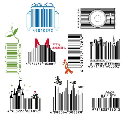 D-BarcodeSome very cool, custom barcodes from specialist design firm in Japan!