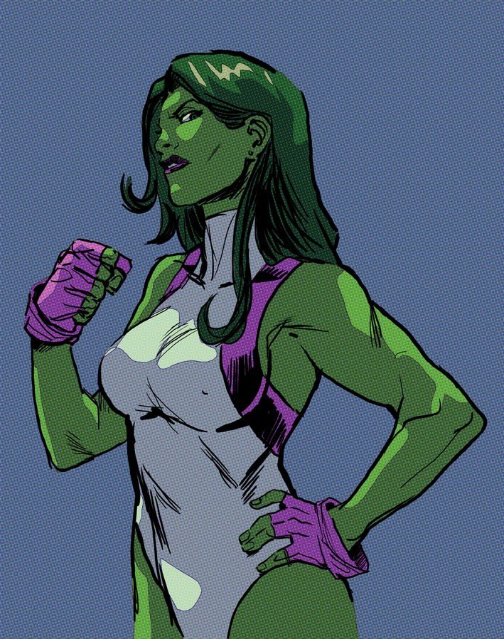 comicsforever:  She-Hulk // artwork by Amilcar Pinna (2013)  :)))) Jennifer