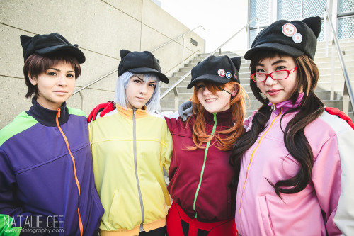 elleusine: Our Evangelion group at Sacanime Winter 2015! From left: Shinji (Dewey/dathamster), Rei 