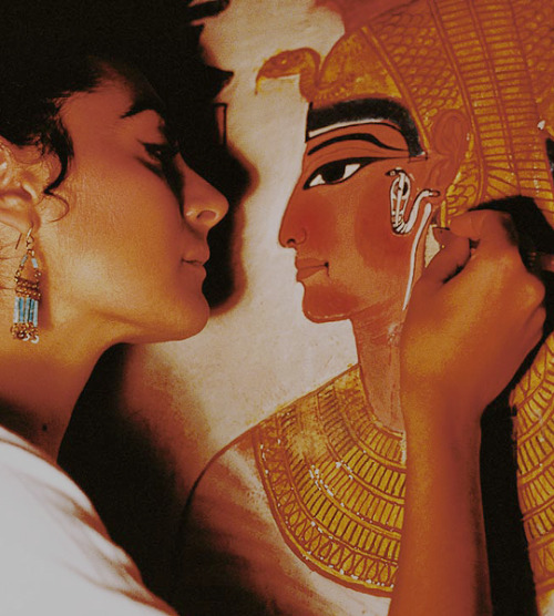 ancientegyptdaily:Italian conservator Lorenza DAlessandro working on the conservation of the tomb of Nefertari, QV66, in the 1980s. 