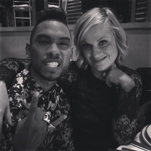 djhannahrad:Miguel hanging with Amy Poehler. That’s… all.