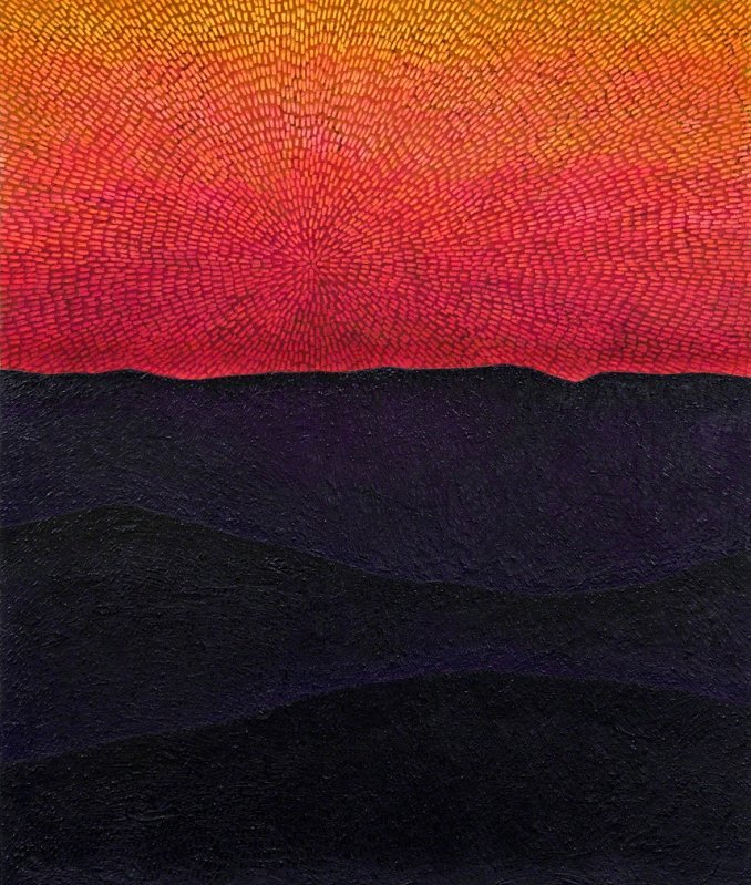 lilithsplace:  Force of Instinct (Painted Universe Mandala SF #1G, Sunset Sky, Black-Purple