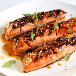 in-my-mouth:  Salmon Teriyaki 