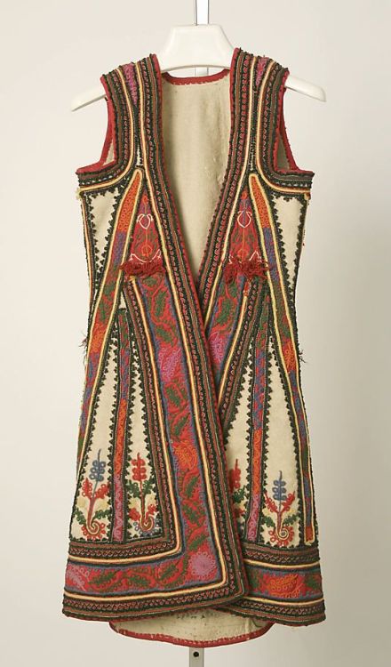 Embroidery work on clothes from Peloponnisos, Greece,  19th century Anthropomorphic figure