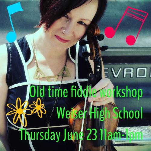 <p>Are you going to the National Old Time Fiddle Contest in Weiser, ID? Yep, me too. Come hang out with me next Thursday at my fiddle workshop. I’m going to be teaching old time style tunes and techniques. I think it’s cheap, like $5 or $10 depending on whether or not you’re a member of the NOTFA. And I’ll probably be giving out stuff. You know how I like to give out stuff… #fiddle #fiddleworkshop #freestuff @daddarioorchestral @daddarioandco #oldtime #weiser  (at Weiser High School)</p>