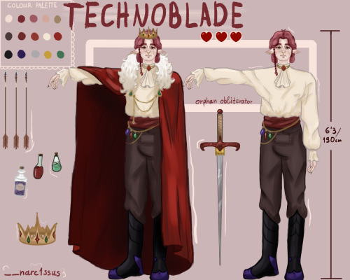 narc1ssus:eye technoblade dream smp design!!reblogs, likes and follows really help <33#technoblad