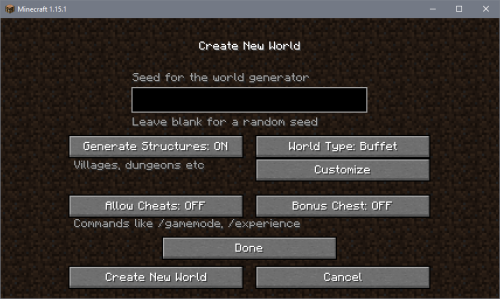 Minecraft Debug World