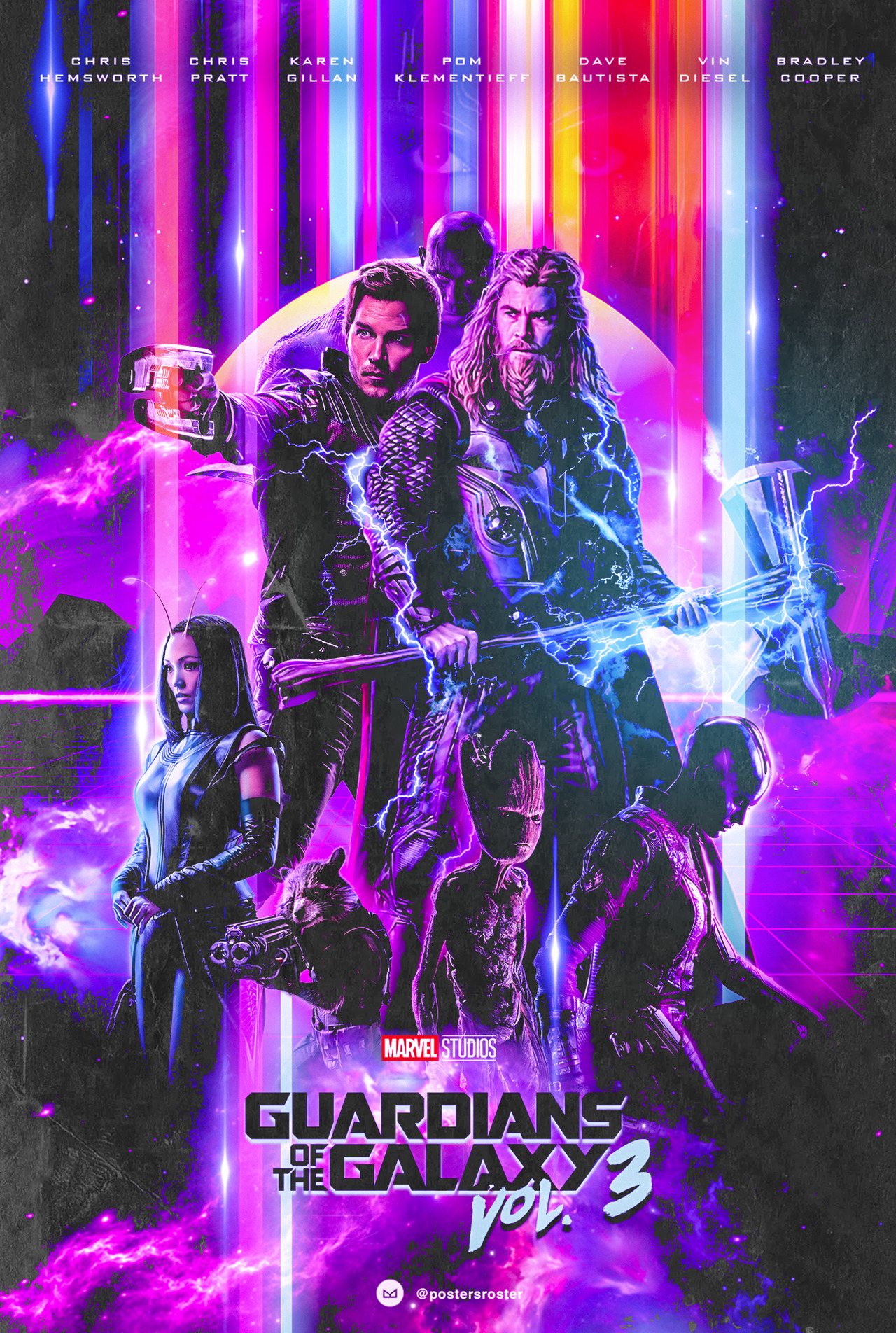 pixalry: Guardians of the Galaxy: Vol. 3 Poster - Created by Karolina Byliniak 