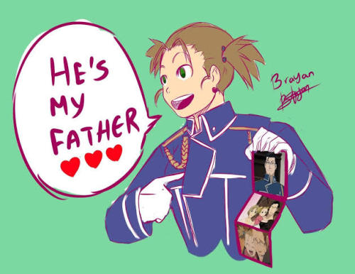 “He’s my father!” ★ Fullmetal Alchemist: Elicya Hughes fanart version ★ When I saw this fanart I wan