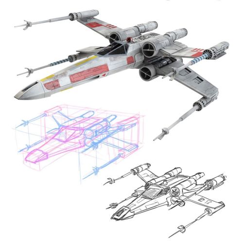 Today’s class sketches #starwars #xwing #sketchbook #productsketch #sketch #sketchdaily #drower http