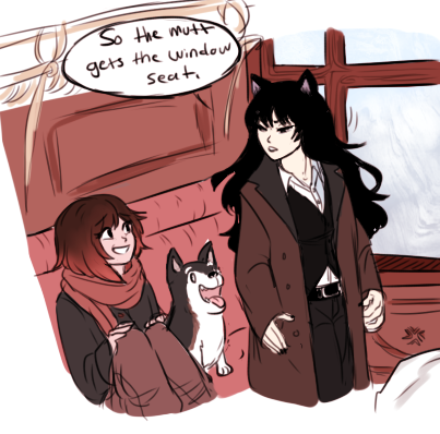 tried to quickly doodle some anastasia!au ; p ;
