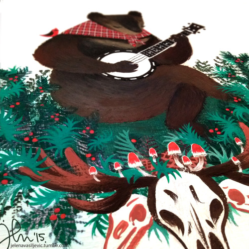 And Banjo - American black bearThe second panel I finished for Bears - in honor of spring thingy!Oil