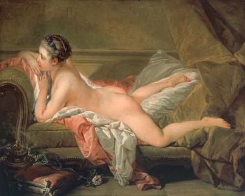 Portrait of Marie-Louis O’Murphy (Nude on a Sofa), 1752, Francois BoucherMedium: oil,canvas