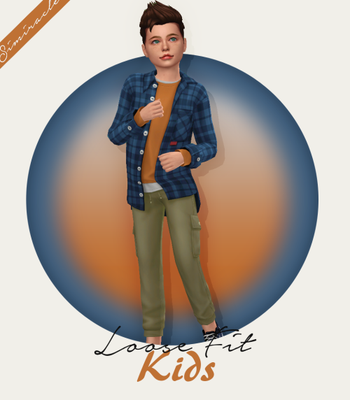 Loose Fit - Kids Version ♥converted from adults !!! 34 swatches [SimFileShare]