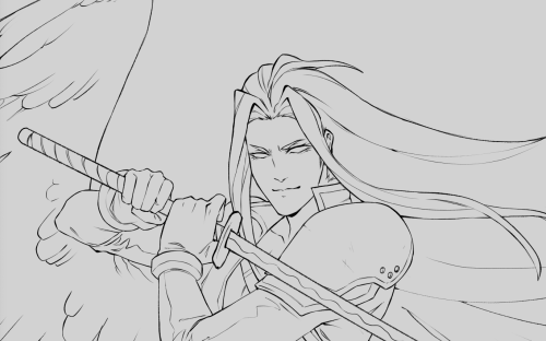 so… Sephiroth in smash, huhsome sketches, WIPs and scribbles…