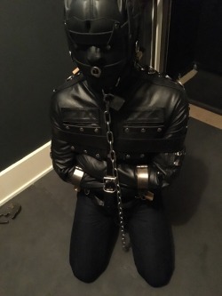 seabondagesadist:  I just love a gimp gagged, hooded, straightjacketed, chained and stored away for a long, long time! 