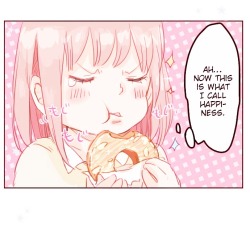 pls-noraneko:   ♡ Food makes me happy ♡ Original Manga src : here   