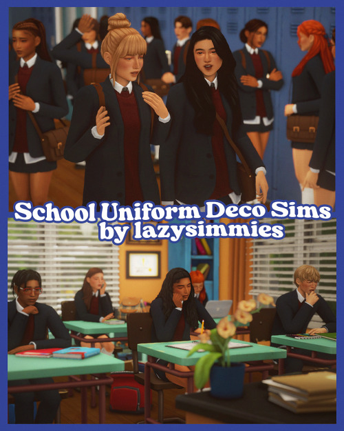 School Uniform Deco Sims