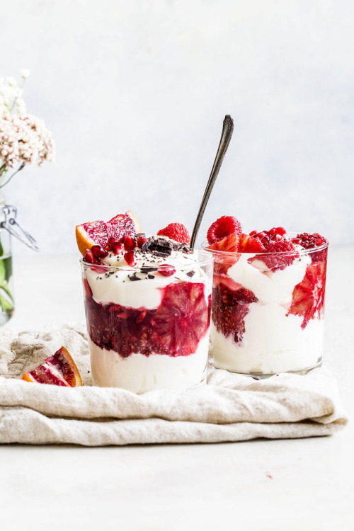 Raspberry Blood Orange Parfaits