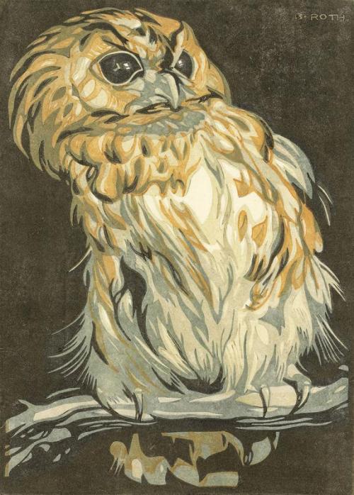 art-and-things-of-beauty:  Coloured Linocuts of Birds by Norbertine Bresslern-Roth (Austrian, 1891-1978). 