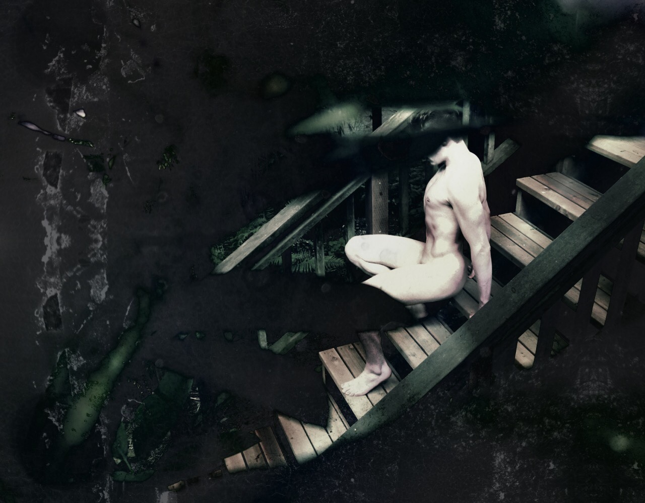 colorslashmotion:  Through the leaves, on the stairs