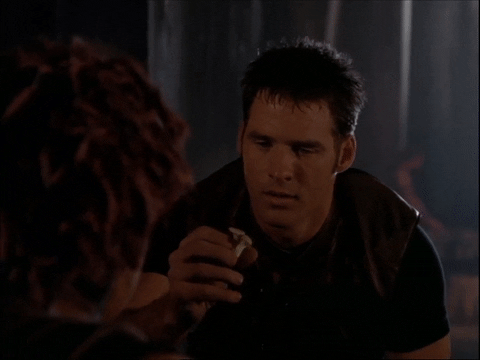 whumpty-dumpty:Farscape S02E03 #John Crichton#Ben Browder #he loves her so much and it is radiant #Farscape #i love this show so much  #stories are important