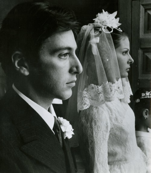 Al Pacino and Simonetta Stefanelli in The Godfather directed by Francis Ford Coppola, 1972