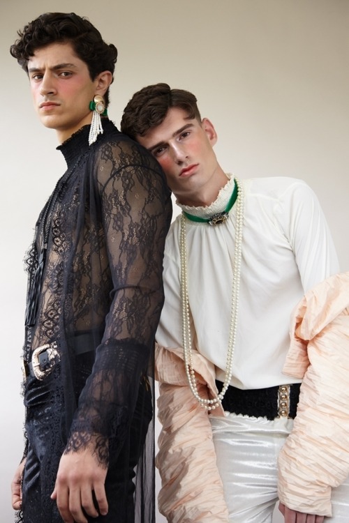 themagicianandthesnake:androgynousgenderblog:Cyrus Amini & Charles Gorton by Karl Slater for PAN