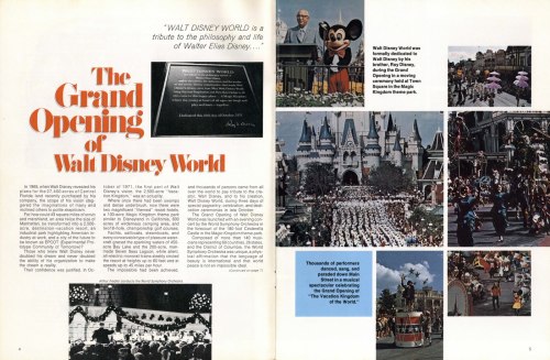 “The Grand Opening of Walt Disney World”Vacationland, Fall/Winter 1972