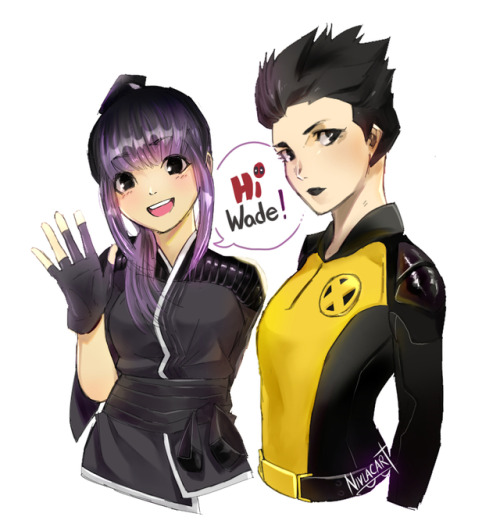 HI WADE!Yukio and Negasonic Teenage Warhead from Deadpool2.