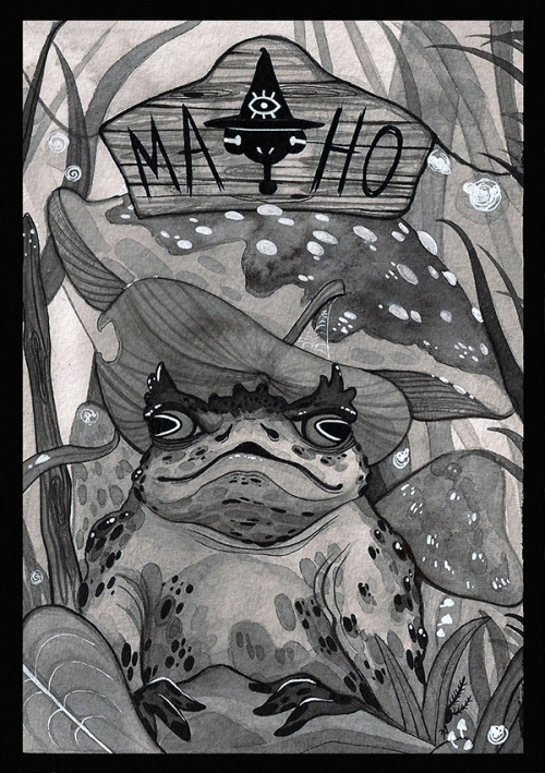 Day 2/31 “Maho - the cursed witch”  Our little witchy toad was a human once, who lived with her sist