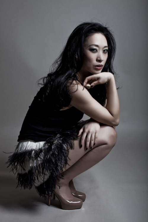 IRON CHEF JUDY JOO (quail egg and maribou feathers) photographed by landis smithers