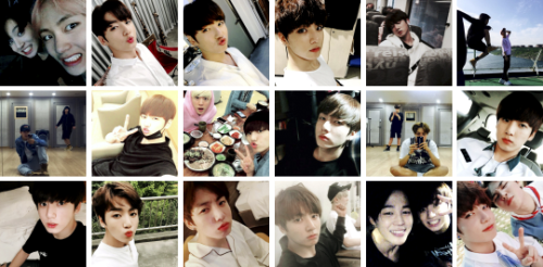 syubprince:jungkook’s selcas and photos taken by his hyungs in 2016: download here yoongi // h